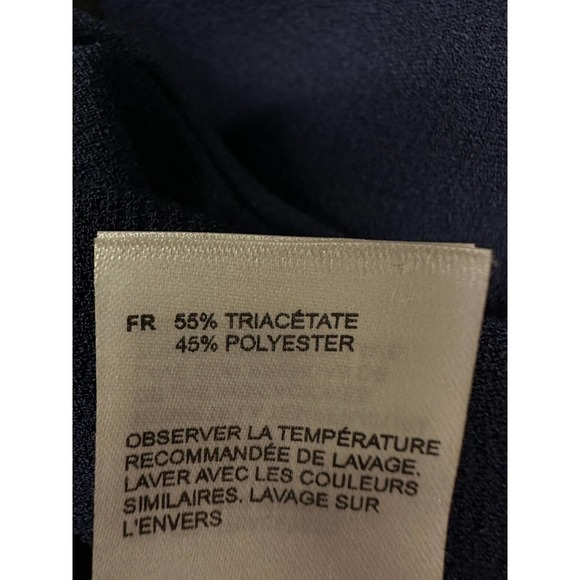 Marimekko Jada Blue Black Polka Dot Top Blouse Size 42 Medium Triacetate Zip - Picture 7 of 7